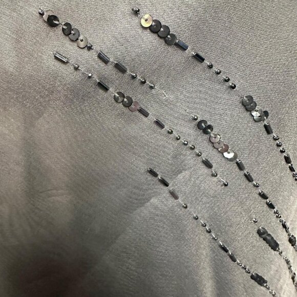 2000s silk beaded ethereal whimsigoth chiffon layered tank top NWT Jones & Co XL - Picture 8 of 8